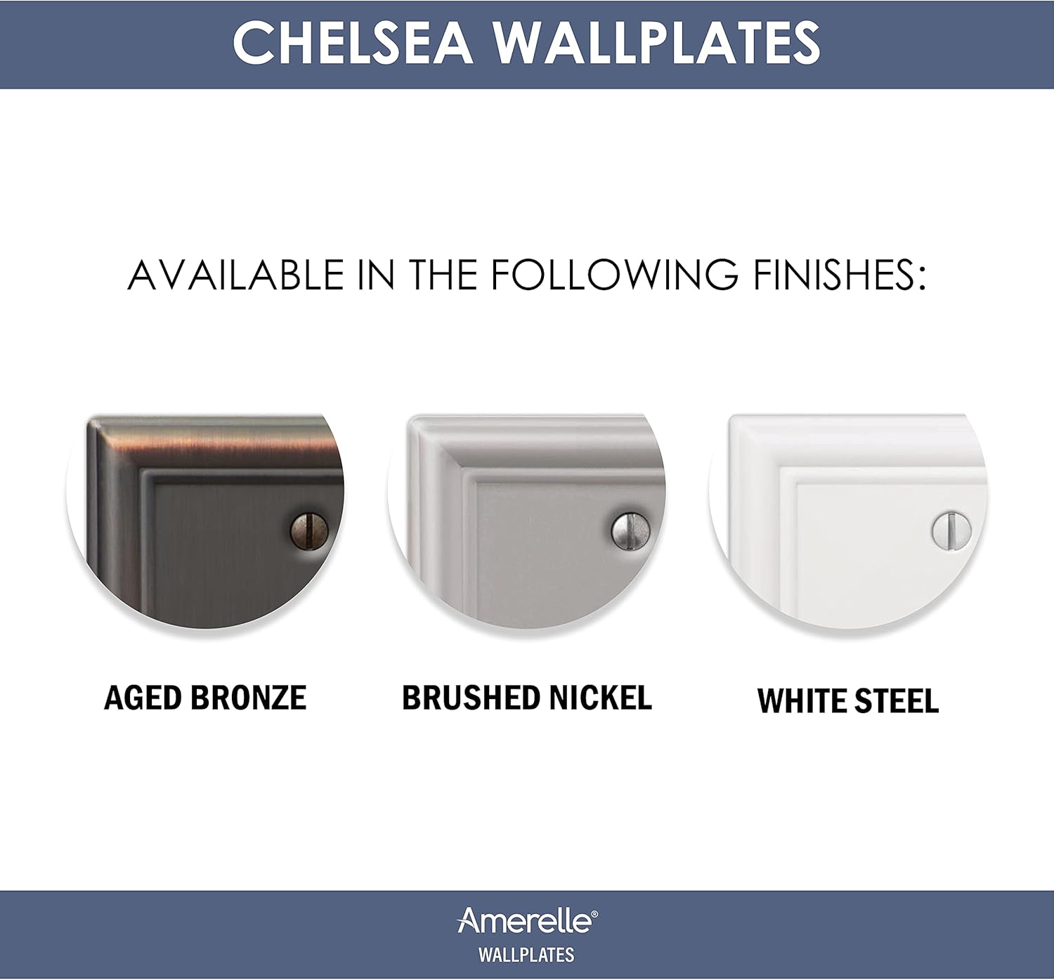 AmerTac 149TTDBN Chelsea Steel Double Toggle/Single Duplex Wallplate, Brushed Nickel