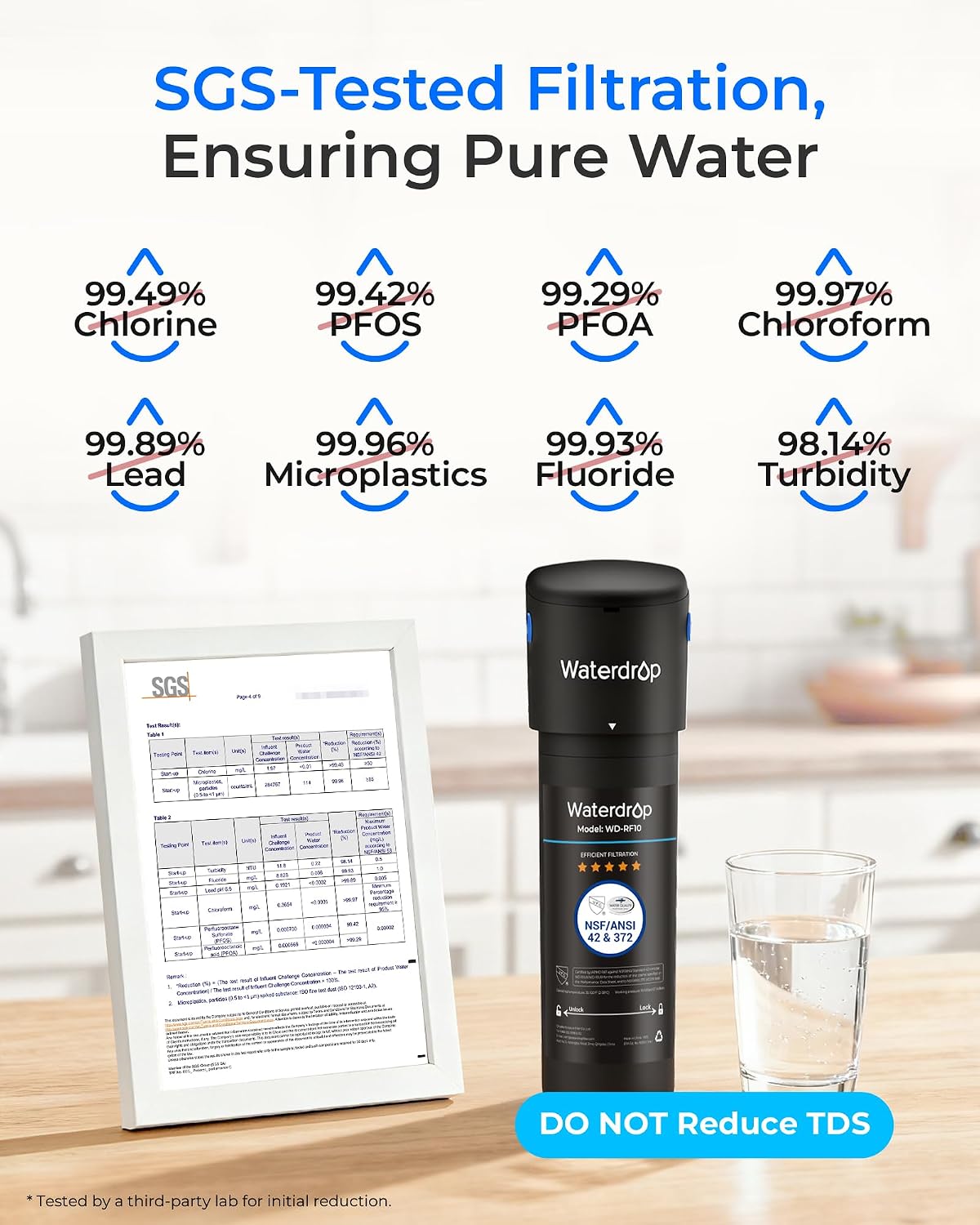 Waterdrop 10UA Under Sink Water Filter System, NSF/ANSI 42 Certified 1 Year