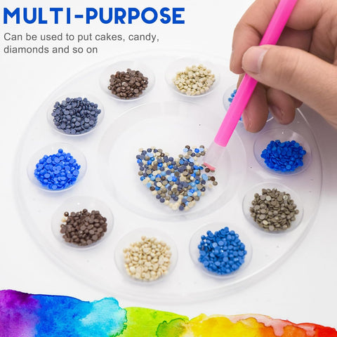 Hulameda 40pcs Clear Art Paint Tray Palette for Kids or Pupils to Painting