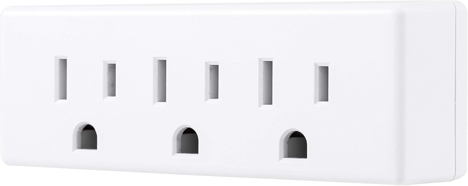 GE Outlet Extender, 3 Outlet Multi Plug Wall Power Splitter