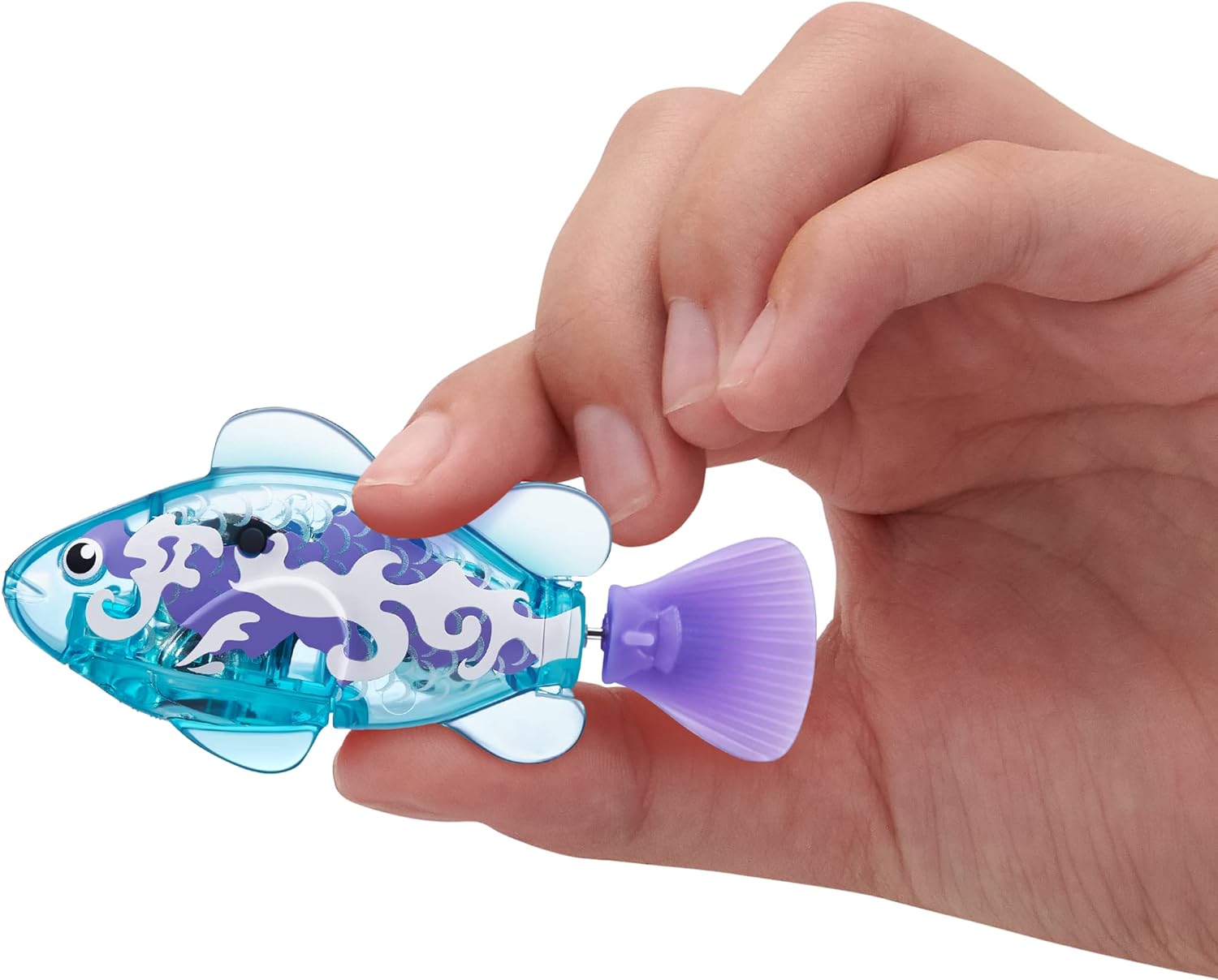 Robo Alive Robo Fish Robotic Swimming Fish (Teal + Orange) by ZURU Water Activated, Changes Color, Comes with Batteries, Amazon Exclusive (2 Pack) Series 3