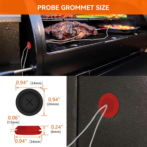 2-Pack Meat Thermometer Replacement for Pit Boss Pellet Grills and Smokers