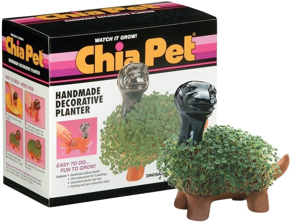Chia Pet Classic Dinosaur Terracotta Planter with Seed Pack