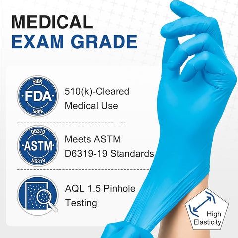 Schneider Black Nitrile Gloves, Gloves Disposable Latex Free, Powder Free