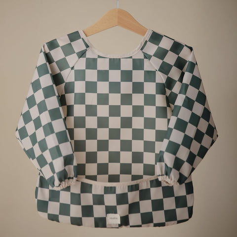 mushie Long Sleeve Baby Bib | Water Resistant Adjustable Fit