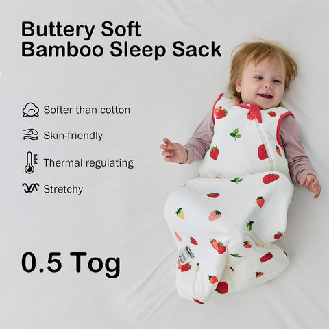 BubblePanda Rayon Made from Bamboo Sleep Sack 12-18 Months 0.5 Tog Baby