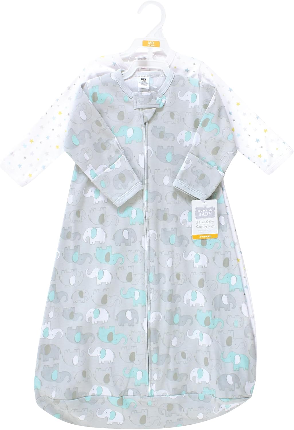 Hudson Baby Unisex Baby Cotton Long-Sleeve Wearable Sleeping Bag, Sack, Blanket