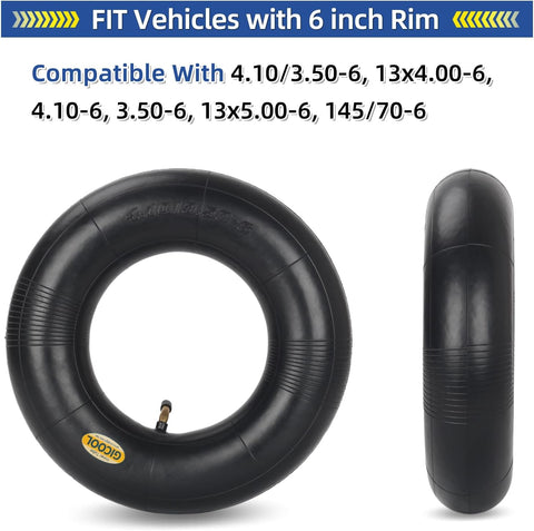 GICOOL 4.10/3.50-6 Replacement Inner Tubes, TR-87 Valve Stem, 2 Pack