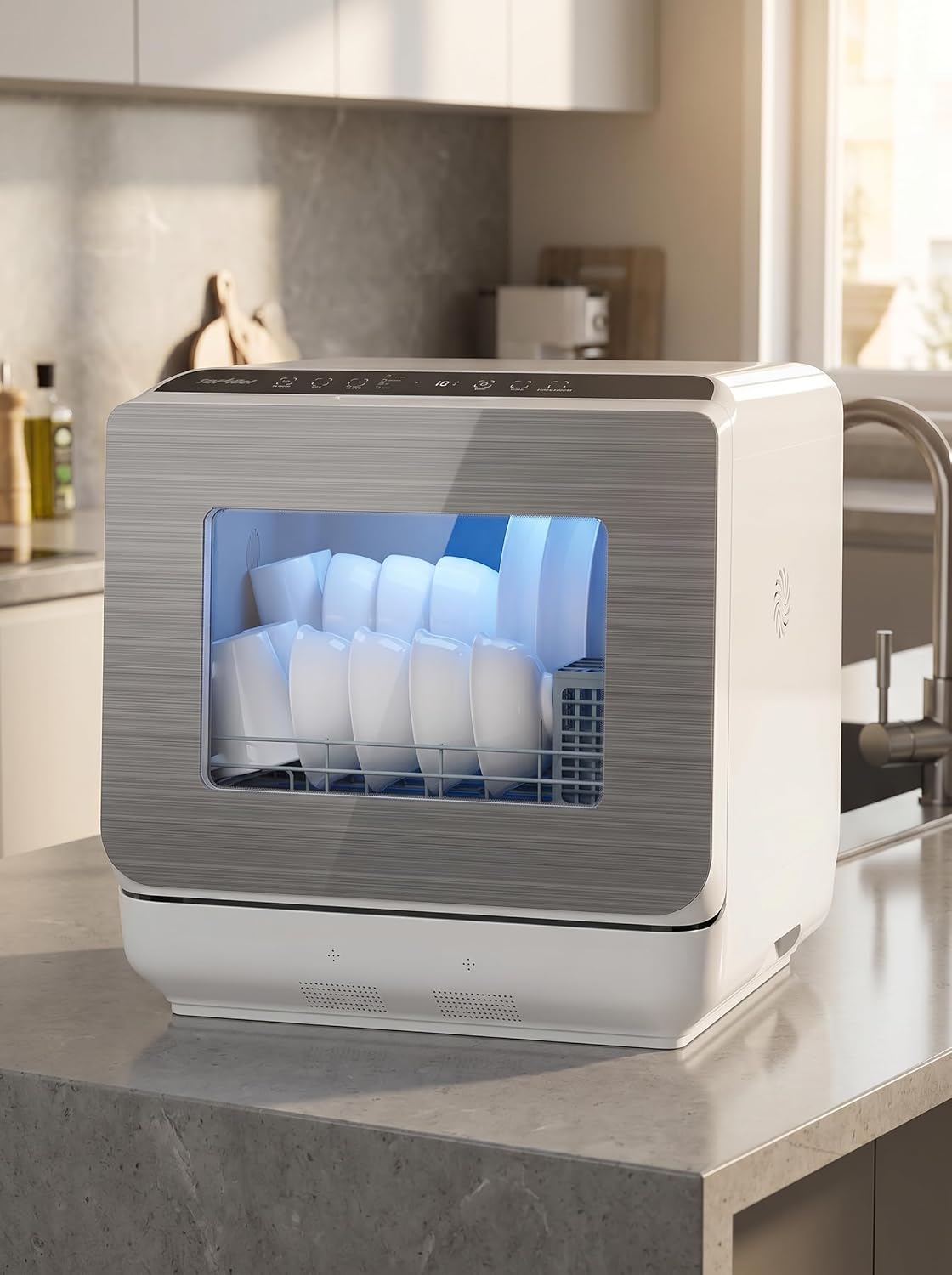 Sunvivi Portable Dishwasher 18’’ Countertop with 152OZ Water Tank