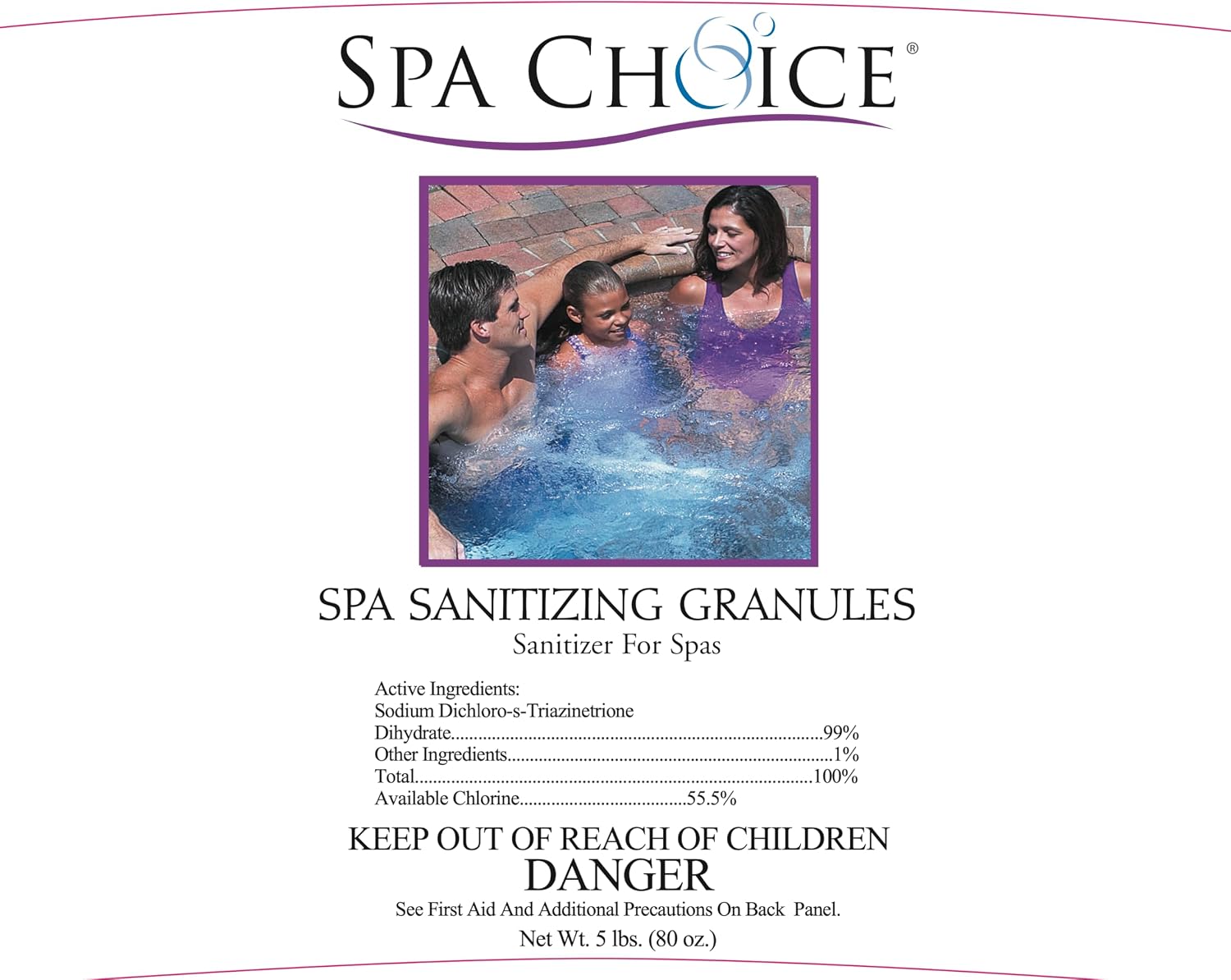 SpaChoice 5-Pounds Premium Spa Sanitizing Chlorine Granules for Hot Tub