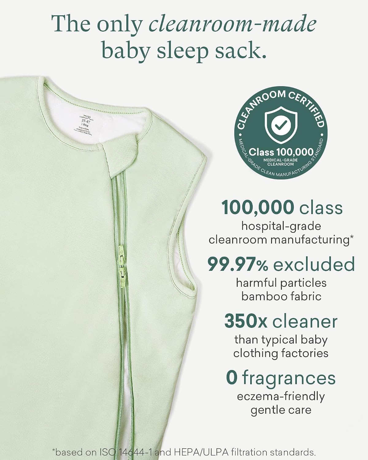PurComfy Supersoft Bamboo Viscose Sleep Sack, 1.0 TOG Baby Sleeping Bag