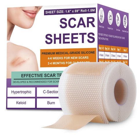 Silicone Scar Sheets, Medical Grade Silicone Scar Tape for Old & New Scars