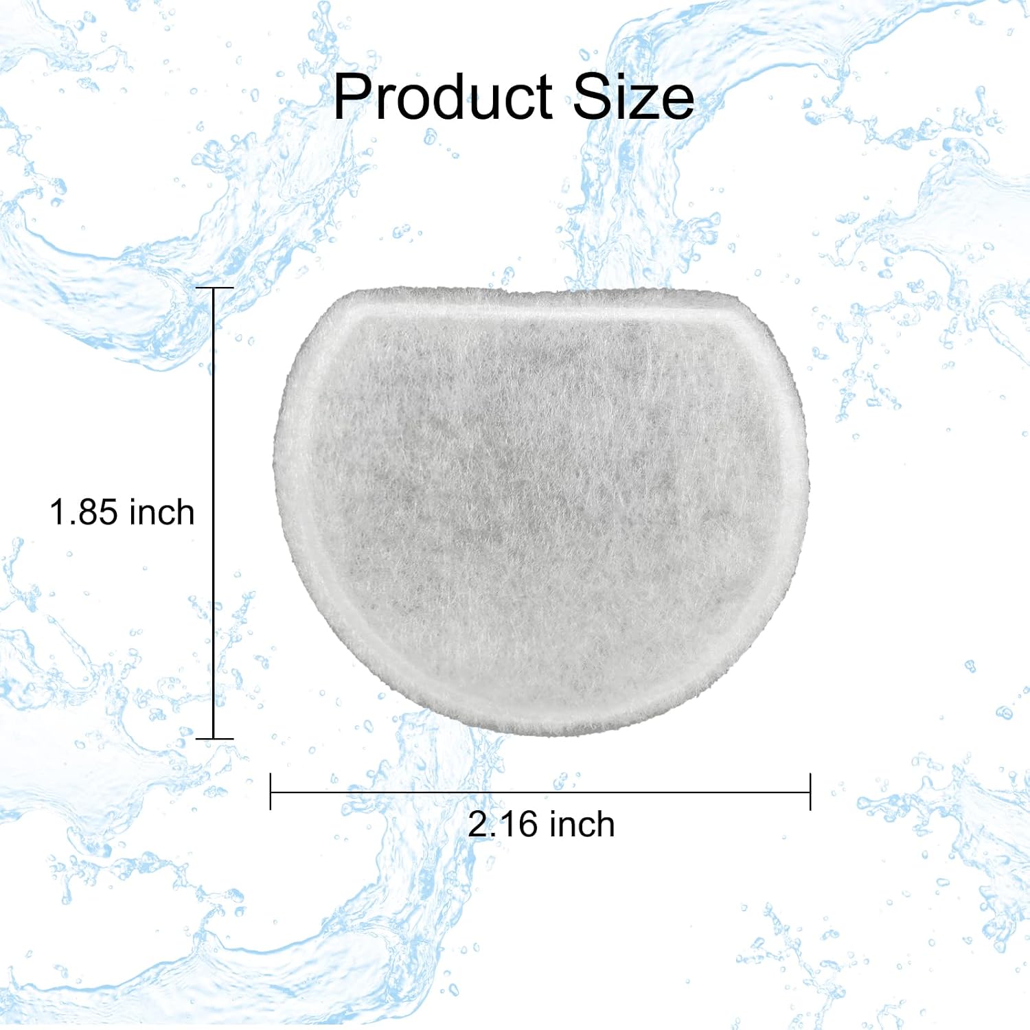16 Pack Pet Fountain Replacement Filters, 8 Carbon and 8 Foam Pre-Filters