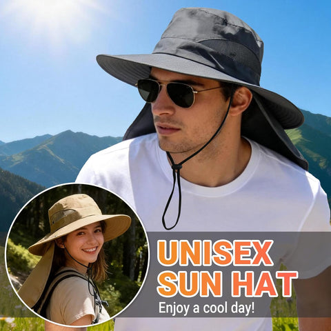 NPQQUAN Sun Hats for Men Women with Neck Flap UPF 50+ UV Protection