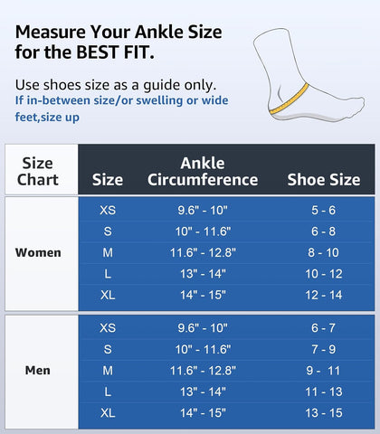 Slim-Fit Ankle Brace for Sprained Ankle, Quick Lace Up Ankle Support for Women Men With 2 Auto-Shaped Pads, Air Fabric Cool Ankle Stabilizer for Injury Recover, Running,Sports,S(10”-11.6”)