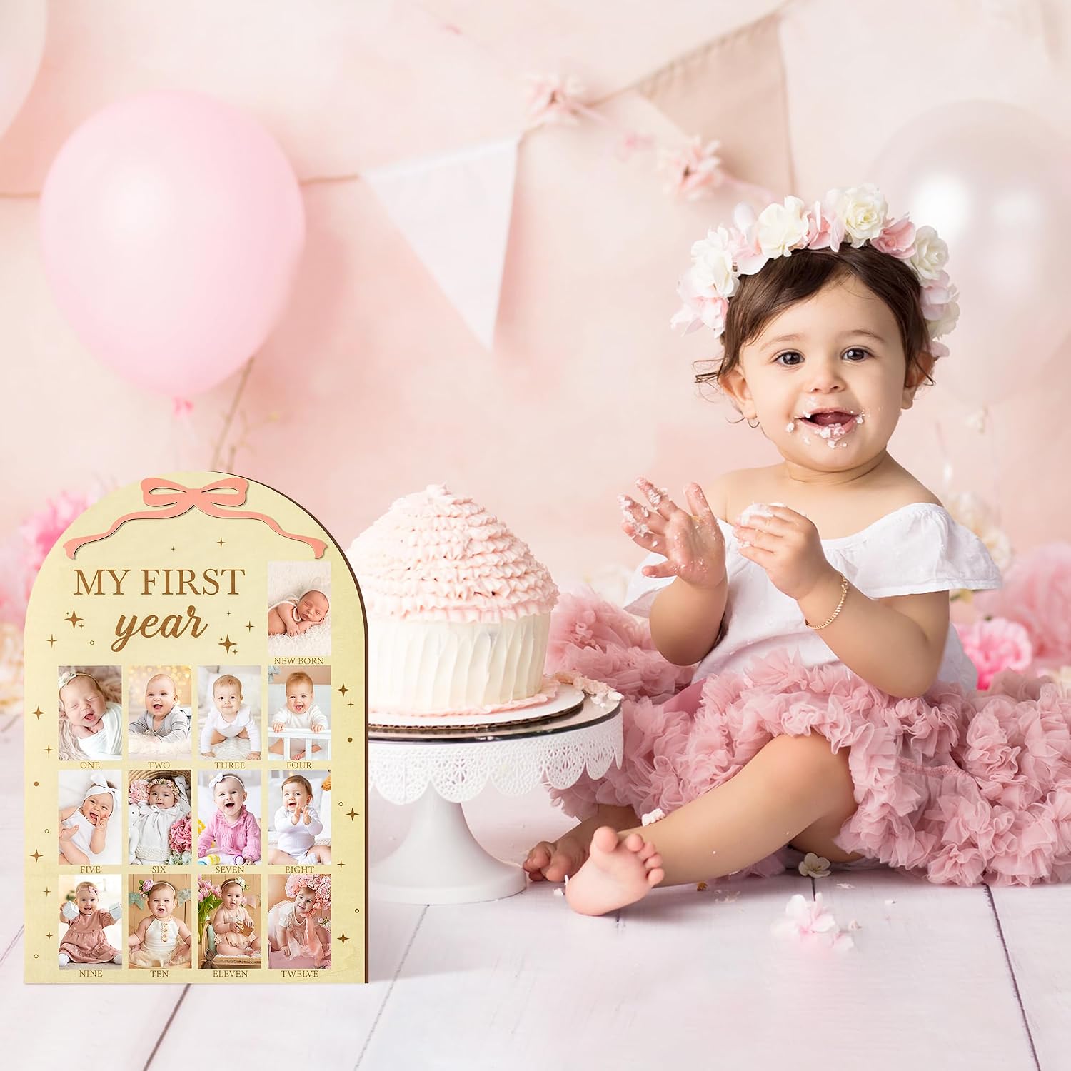 R HORSE 3D My First Year Photo Frame Board Fits 2 x 3 Inch Photo