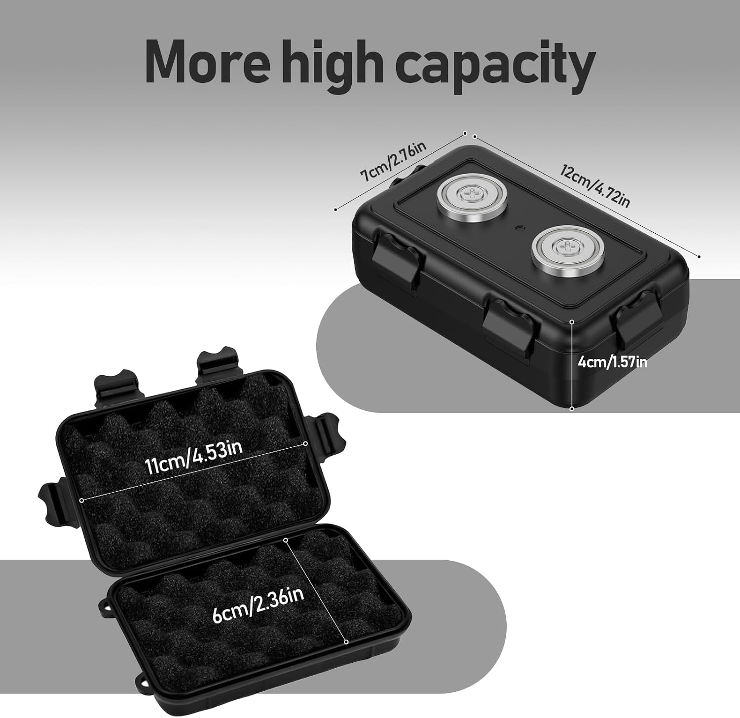 Magnetic Key Box, Hide A Key Holder, Under Car Magnetic Key Storage, Waterproof Hidden Key Box for Outside, Car Key Hider Magnet for Vehicles Travel (MM1 Regular)