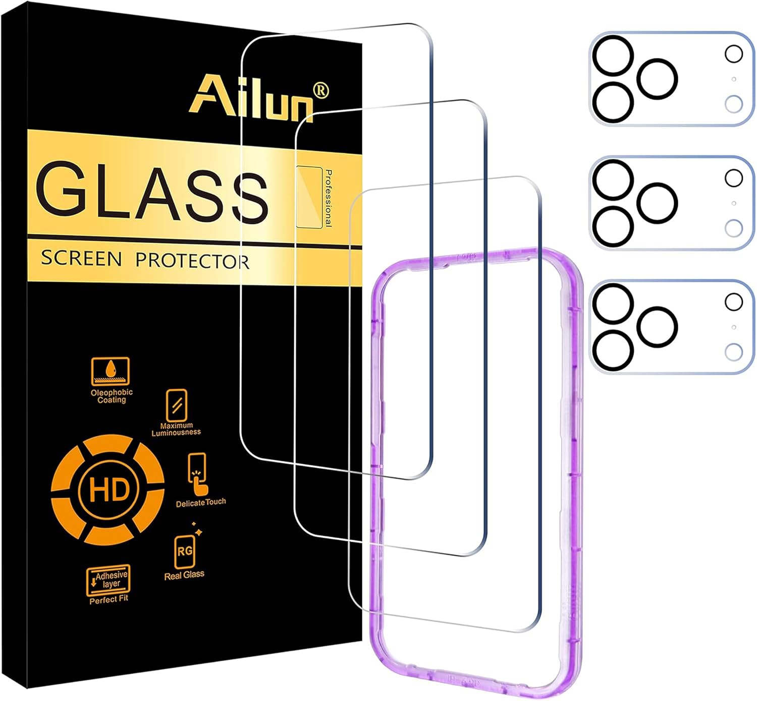 Ailun Screen Protector + Camera Lens Protector for iPhone 17 Pro Max