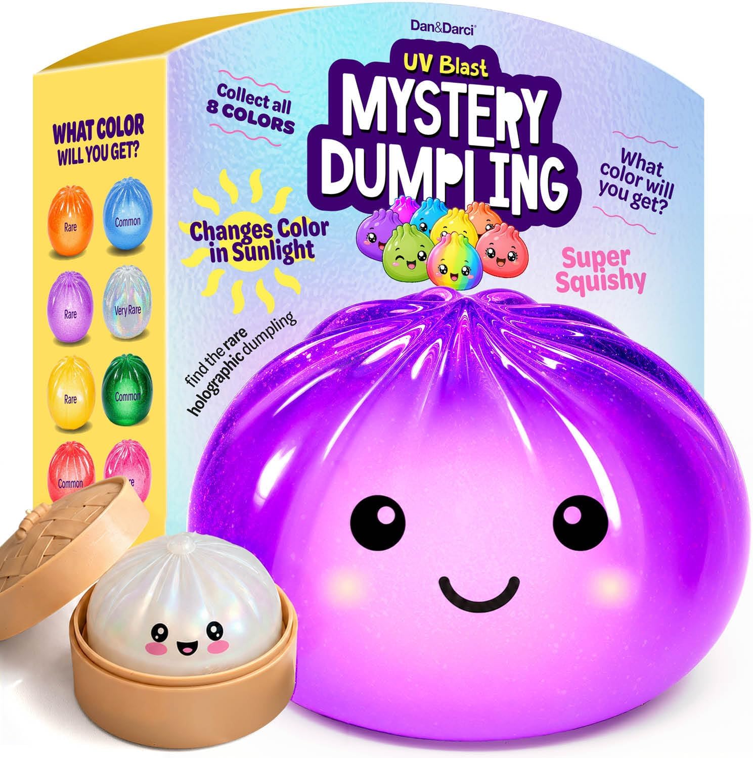 Glitter Dumpling Squishy Mystery Box - UV Color-Changing - Squishies Toys