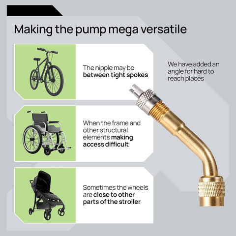 Bike Pump Floor, Advanced Bike Tire Inflator, Bicycle Hand Air Pump with Dual Presta and Schrader Valves, Handheld Pump, Suitable for Road and Mountain Bikes, Baby Stroller, Balls