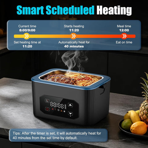 CHAREADA Electric Lunch Box, 24000mAh Battery Powered Heated Lunch Box