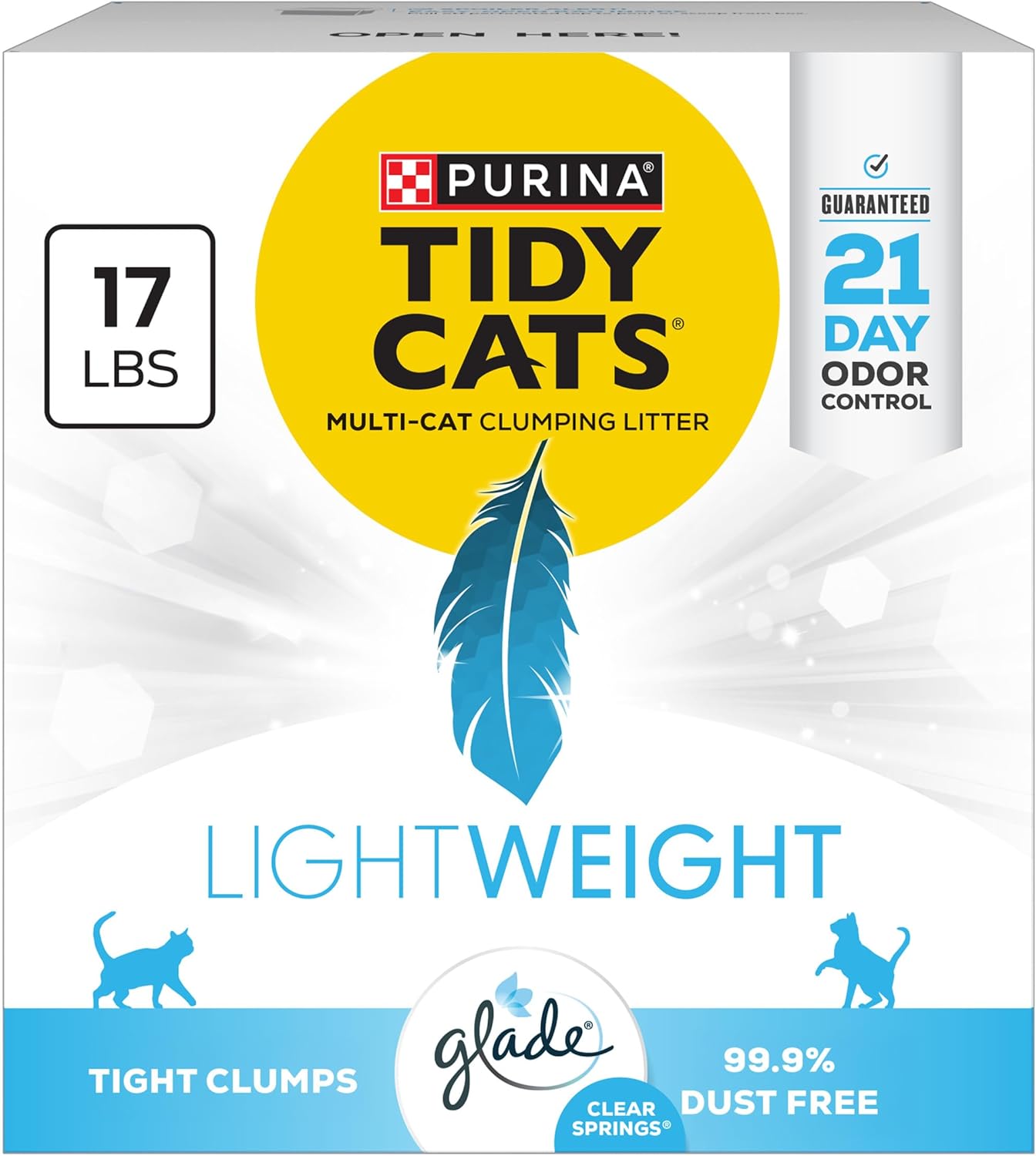 Purina Tidy Cats LightWeight Glade Clear Springs Litter, 17 lb