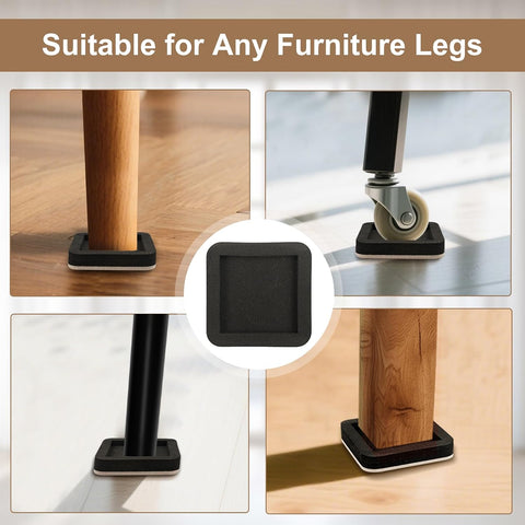 Upgraded Felt Furniture Sliders for Hardwood Floors 4 PCS 4"