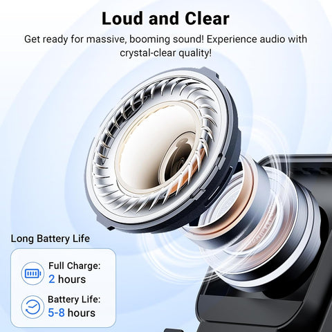 Induction Speaker with Phone Stand 5 in 1 Wireless Bluetooth Audio Black