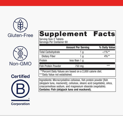 Metagenics Vasotensin Bonito Peptide Supplement, 120 Tablets