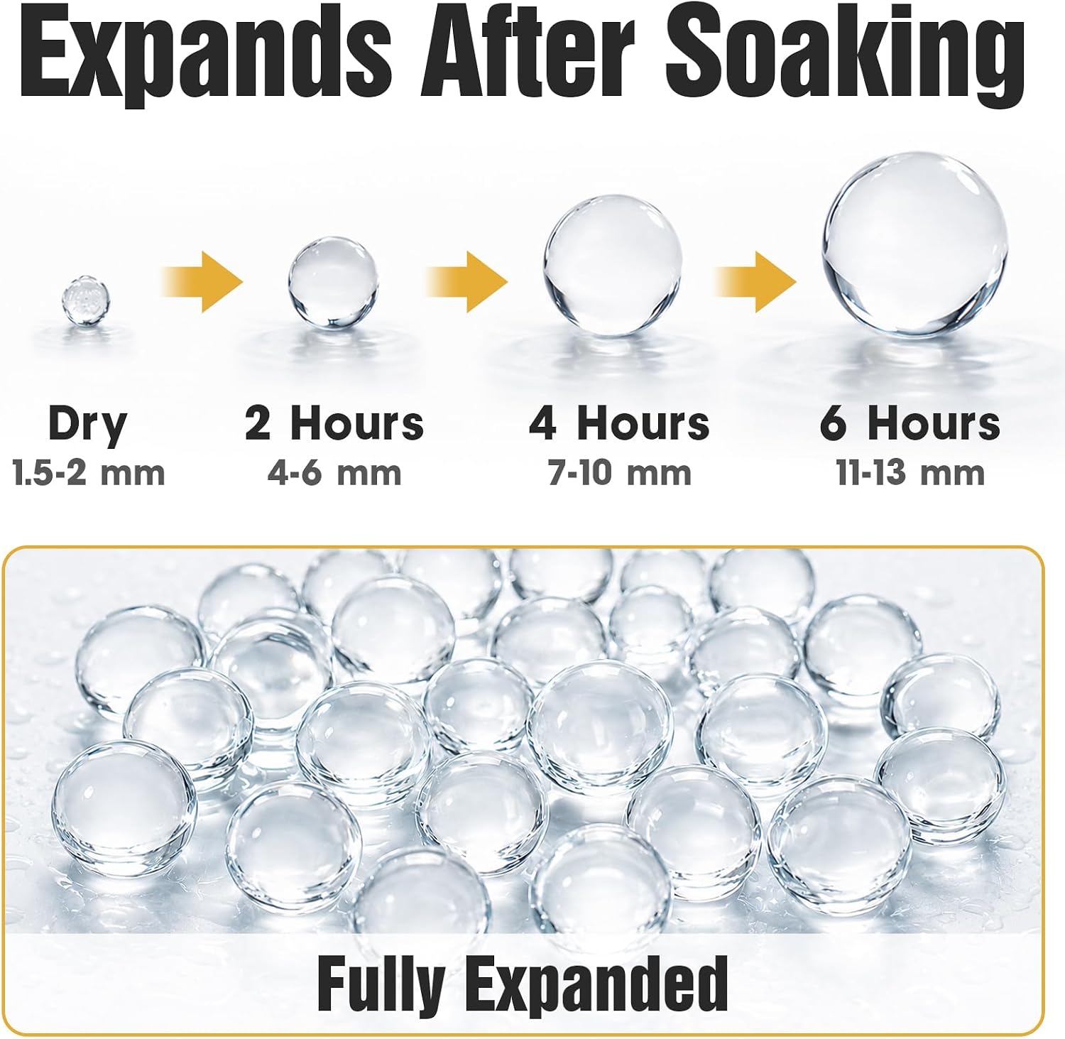 160,000 Clear Water Gel Beads for Vases, Transparent Water Gel Beads for Vase Filler, Candles, Wedding Centerpiece Floral Decorations