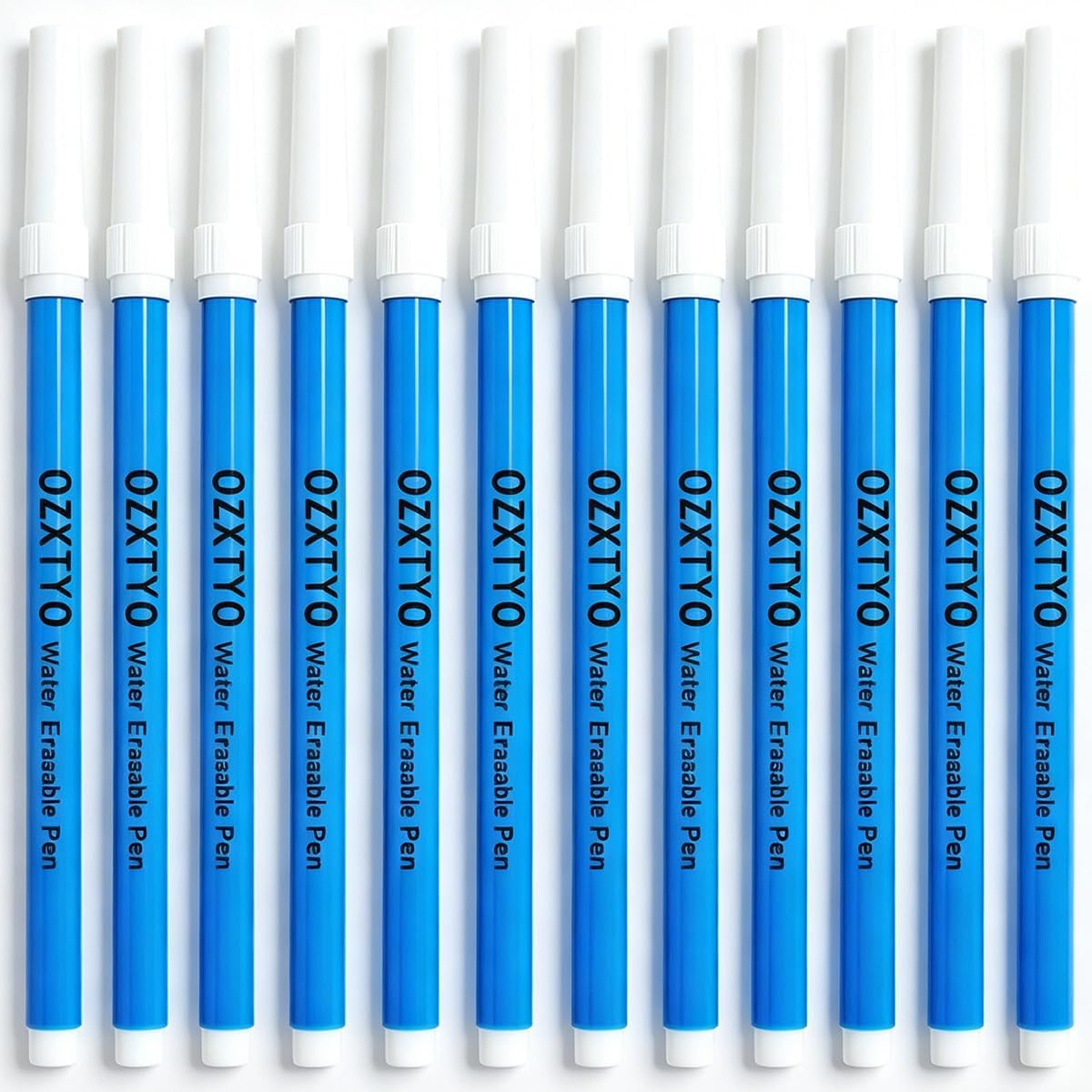 OZXTYO Washable Fabric Markers for Sewing,5 Pack,Blue,Erasable