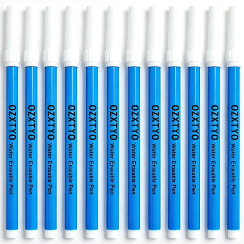 OZXTYO Washable Fabric Markers for Sewing,5 Pack,Blue,Erasable
