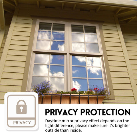 KESPEN Window Privacy Film One Way Static Cling Tint, Black, 17.5InX6.5Ft