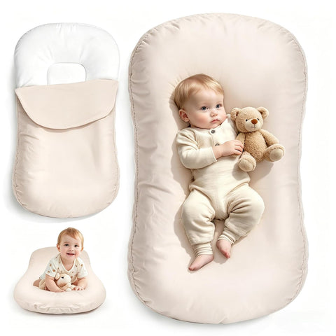 Extra Large Baby Lounger for Newborn 0-24 Months, Portable Infant Lounger