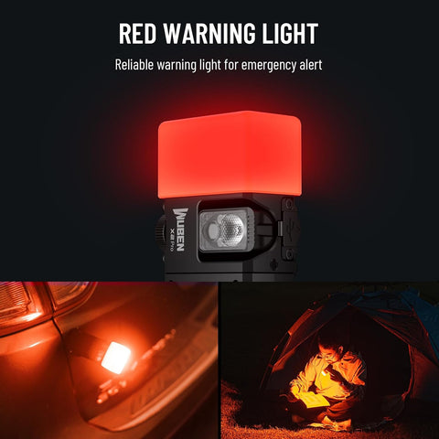 WUBEN AC3 Flashlight Diffuser Durable, Lamp Caps for X2Pro/X4 Flashlight, for Camping, Emergencies and Outdoor (Red)