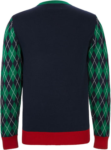 The Ugly Sweater Co. Mens Sports Golf Sports Ugly Christmas Sweater for Holiday Fun Design, Snug Fit Breathable Crewneck
