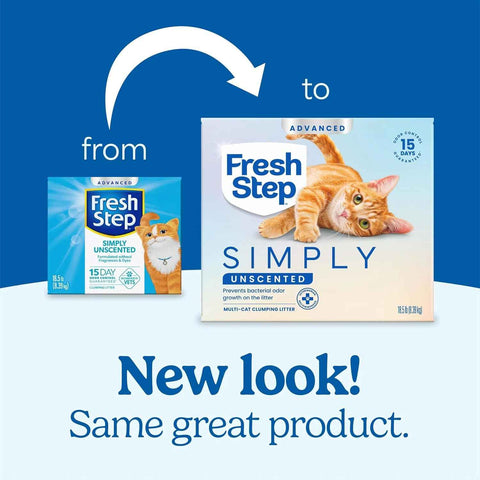 Fresh Step Advanced Simply Unscented Multi Cat Clumping Litter, 18.5lb, 2Pk