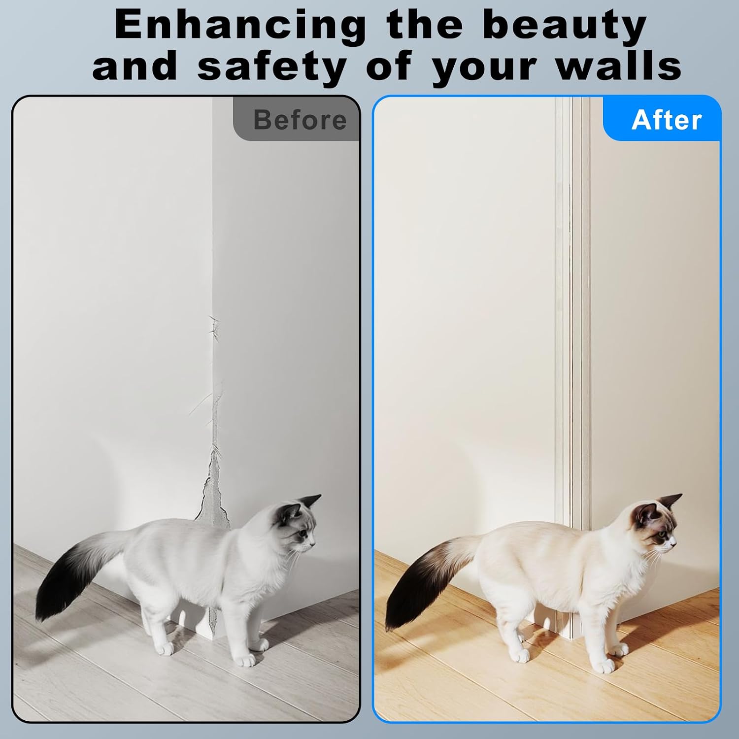Self-Adhesive Clear Wall Corner Protector - 4Pack, 16 x 1.18 in