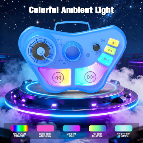 Stand Karaoke Machine Toy for Kids Ages 3-5 4-6 5-7 Birthday Gifts for 3 4 5 6 7 8 Year Old Boy, Kid Rechargeable Karaoke Microphone with 2 Wireless Mics, Bluetooth Speaker Toddlers Boys Party Toys