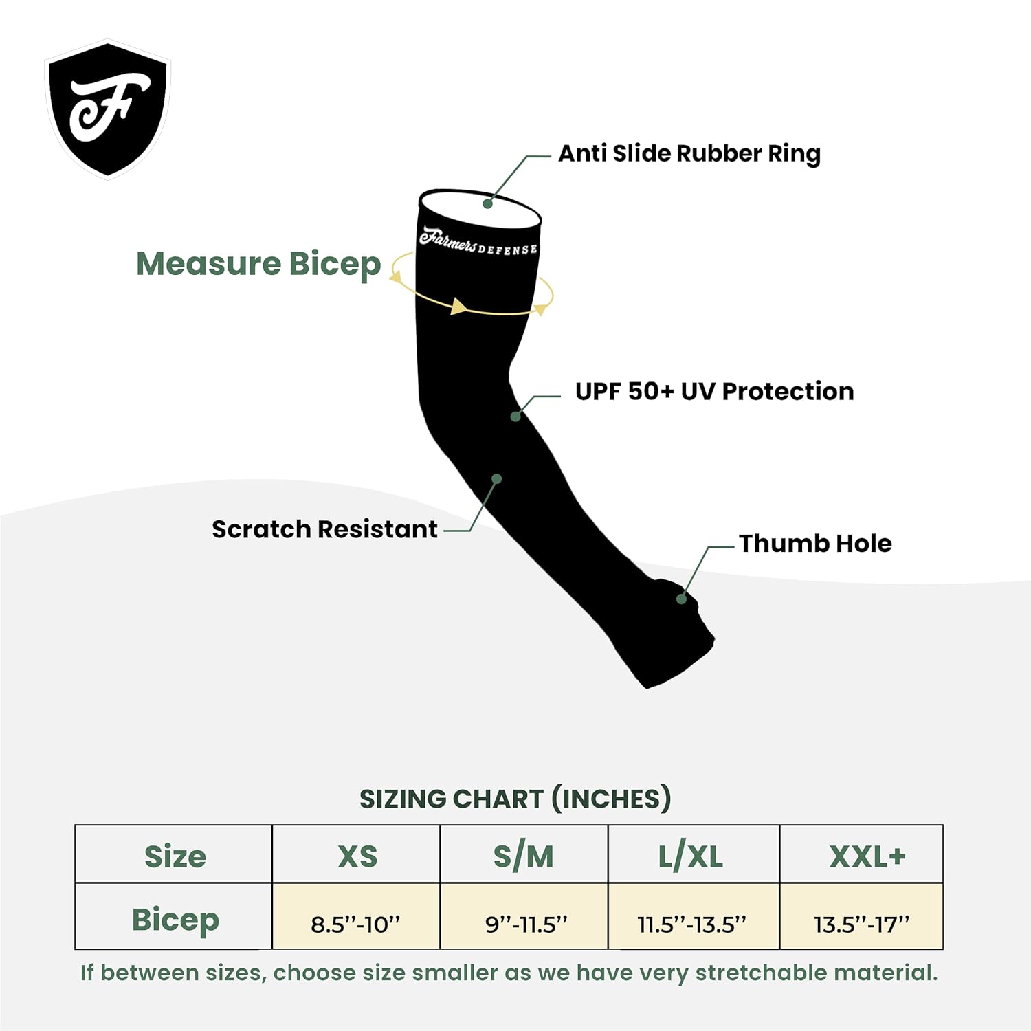 FARMER'S DEFENSE Gardening Arm Sleeves|UV Cooling Protective Sleeve Women & Men|Anti-Scratch Cover Sun UPF Outdoor Protection - Antique Bloom - Green - XS