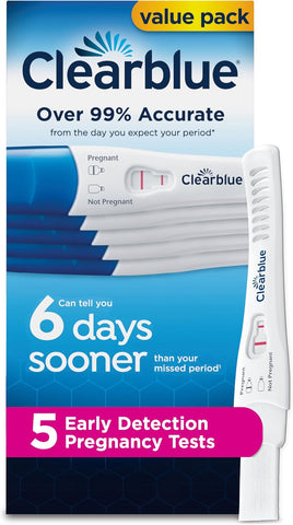 Clearblue Early Detection Pregnancy Test, 5 Ct