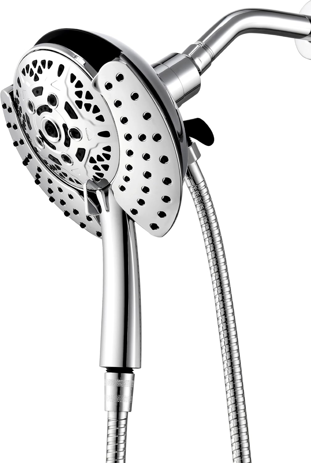 INAVAMZ 2 in 1 Shower Head with Handheld Combo High Pressure Silver 1.8 GPM