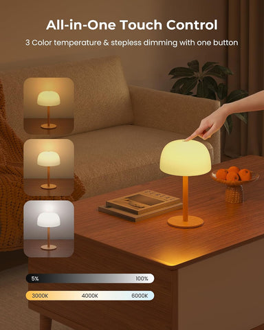 Shower Lamp Waterproof IP65, 7500mAh Rechargeable Bathroom Lamp