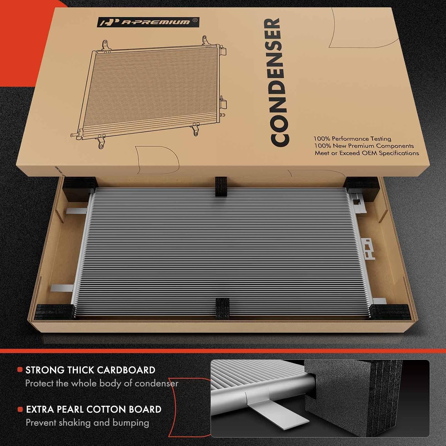 A-Premium Air Conditioning Condenser Compatible with Chevrolet & GMC