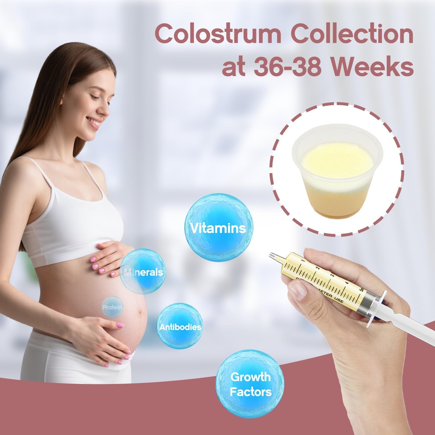20 Sets 5ml Colostrum Collector with Caps, Colostrum Collection Kit Includes 20pcs Sterile Syringes, 2 Measuring Cup, 2 Storage Bags, 20 Labels (No Needle Breast Milk Syringe )