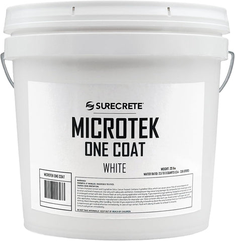 Surecrete MicroTek One Coat Microcement Overlay | White | 20 lb Pail