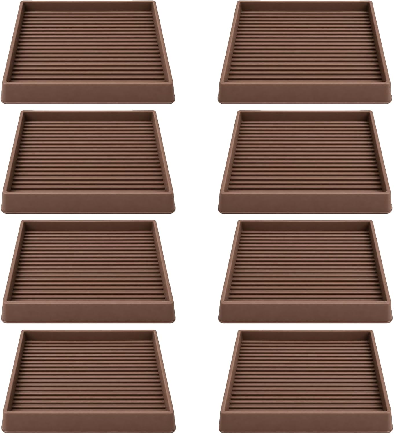 Jayen Non Slip Furniture Caster Cups Coasters Pads for Hardwood Floors, 4x4