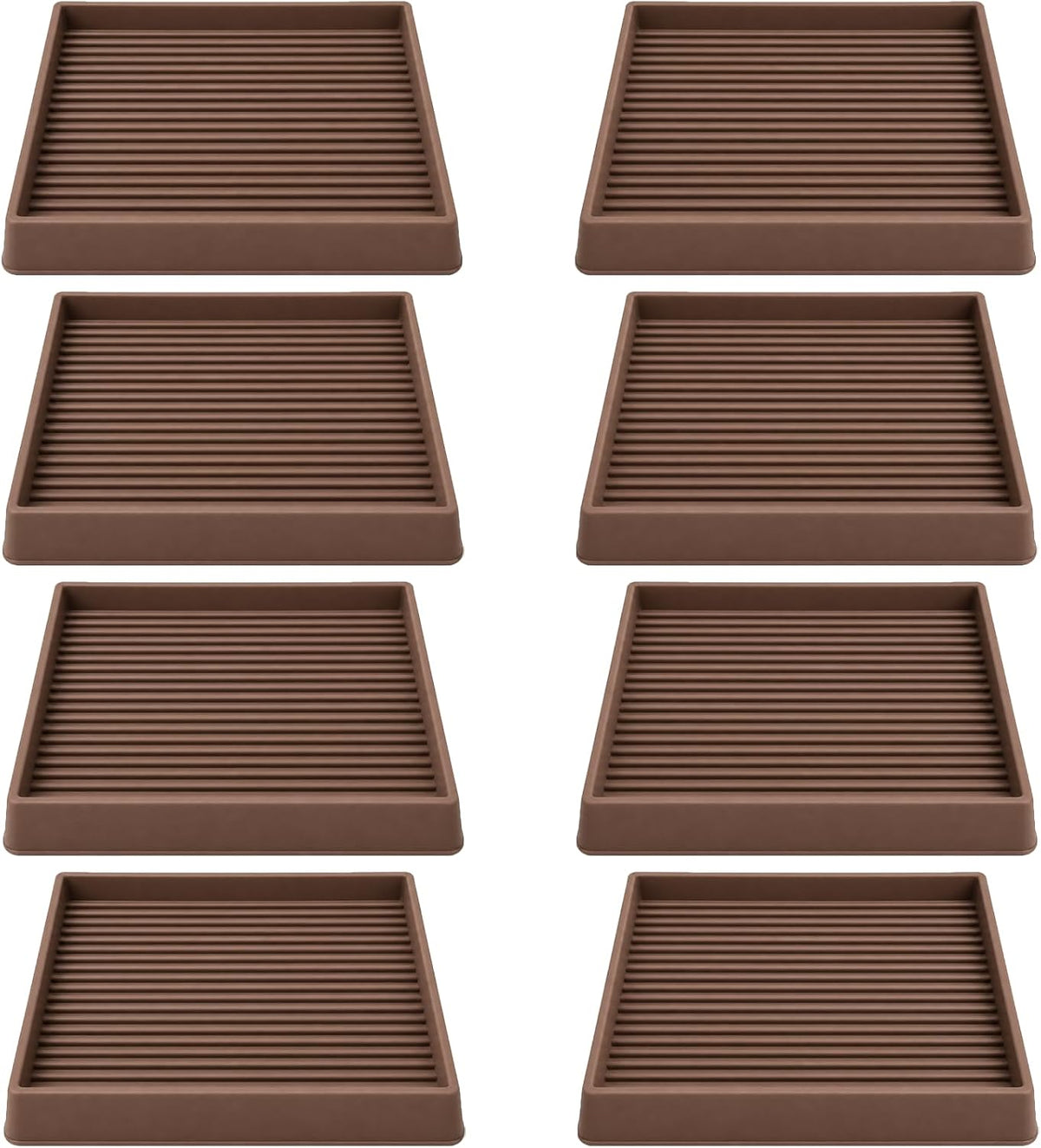 Jayen Non Slip Furniture Caster Cups Coasters Pads for Hardwood Floors, 4x4