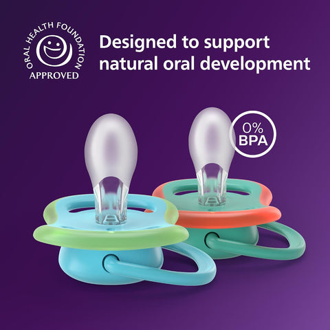 Philips Avent Ultra Air Baby Pacifier for 6-18 Months, BPA-Free, 4 Count (Pack of 12)