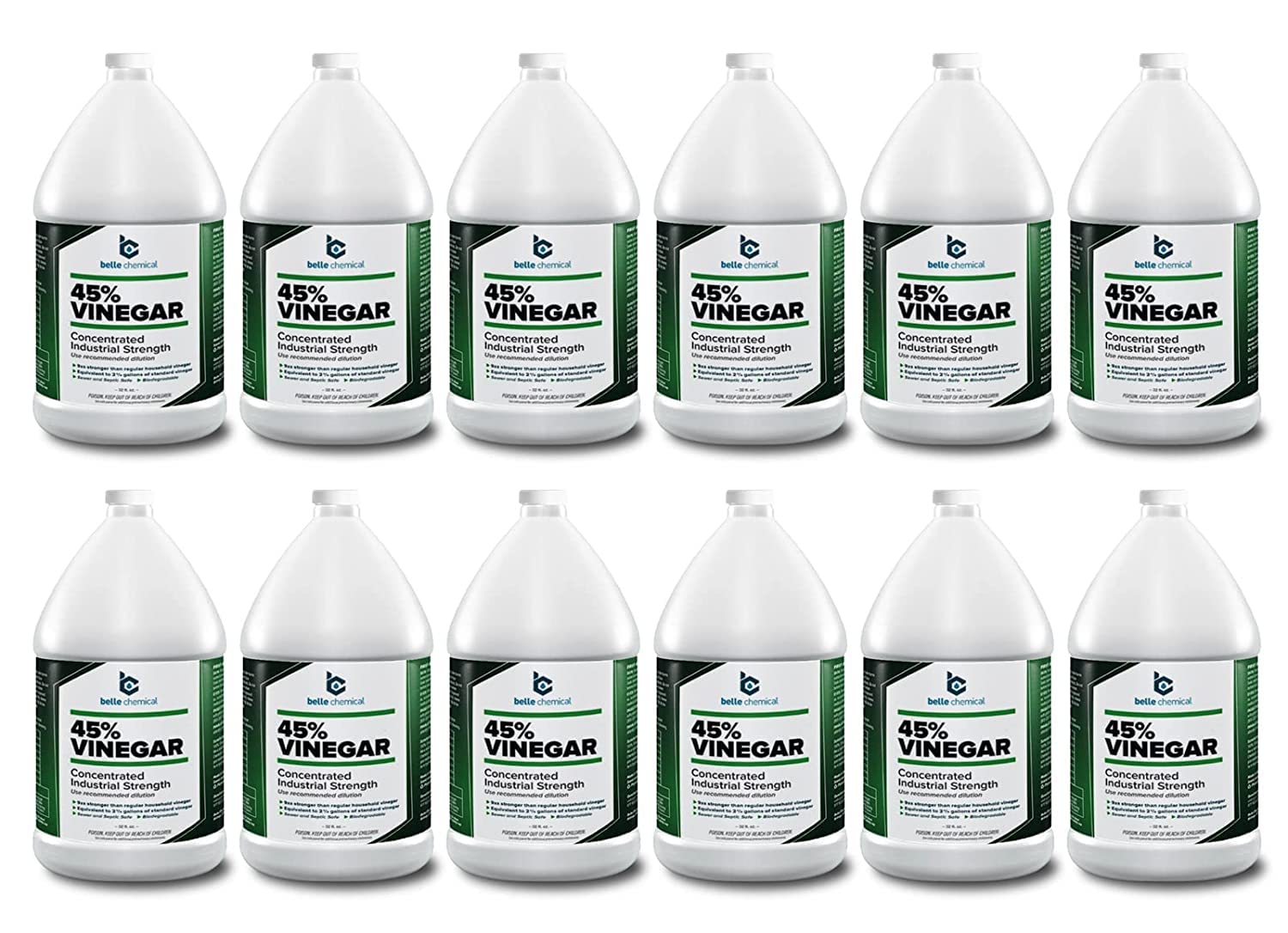 Belle Chemical 45% Pure Vinegar - Concentrated Industrial Grade (4-Gallons)